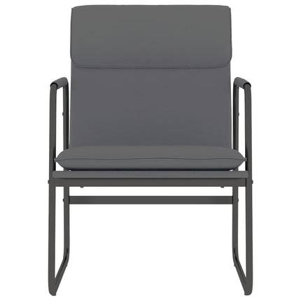 Loungestol grå 55x64x80 cm konstläder