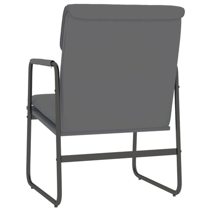Loungestol grå 55x64x80 cm konstläder
