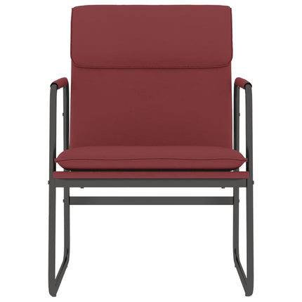 Loungestol vinröd 55x64x80 cm konstläder