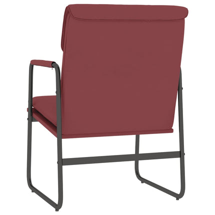 Loungestol vinröd 55x64x80 cm konstläder