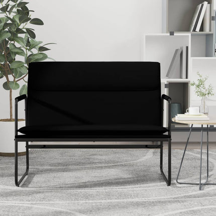 Bänk svart 100x64x80 cm konstläder