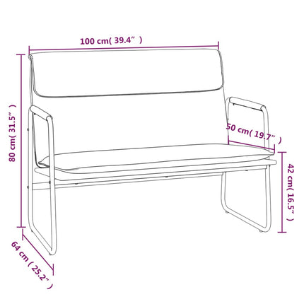 Bänk cappuccino 100x64x80 cm konstläder