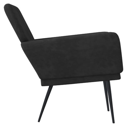 Fåtölj svart 62x79x79 cm sammet