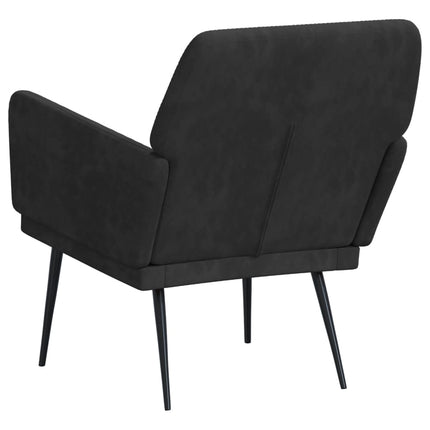 Fåtölj svart 62x79x79 cm sammet