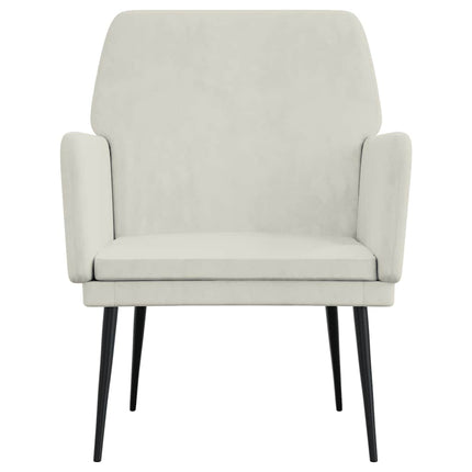 Loungestol gräddvit 62x79x79 cm sammet