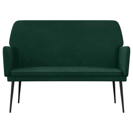 Bänk mörkgrön 108x79x79 cm sammet