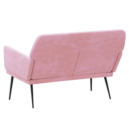 Bänk rosa 108x79x79 cm sammet