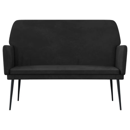 Bänk svart 108x79x79 cm sammet