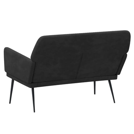 Bänk svart 108x79x79 cm sammet