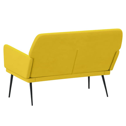 Bänk gul 108x79x79 cm sammet