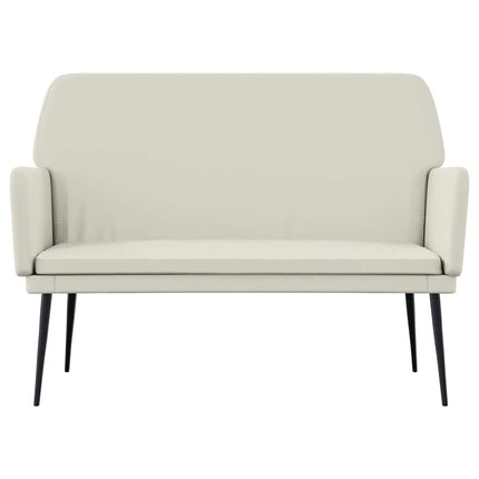 Bänk gräddvit 108x79x79 cm sammet