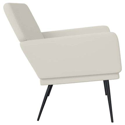Bänk gräddvit 108x79x79 cm sammet