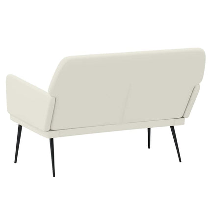 Bänk gräddvit 108x79x79 cm sammet