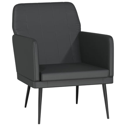 Fåtölj svart 61x78x80 cm konstläder