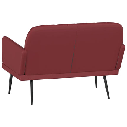 Bänk vinröd 107x80x81 cm konstläder