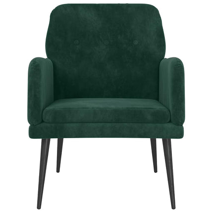 Loungestol mörkgrön 62x79x79 cm sammet