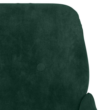 Loungestol mörkgrön 62x79x79 cm sammet