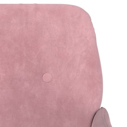 Fåtölj rosa 62x79x79 cm sammet