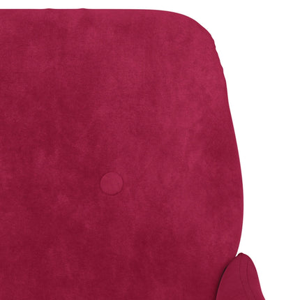 Fåtölj vinröd 62x79x79 cm sammet
