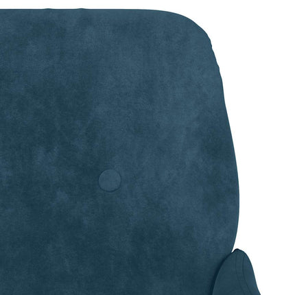 Fåtölj blå 62x79x79 cm sammet