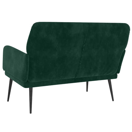 Bänk mörkgrön 108x79x79 cm sammet