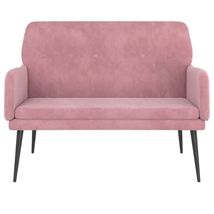 Bänk rosa 108x79x79 cm sammet
