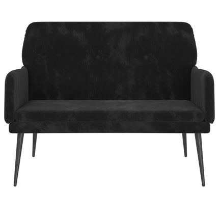 Bänk svart 108x79x79 cm sammet