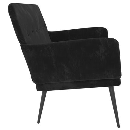 Bänk svart 108x79x79 cm sammet