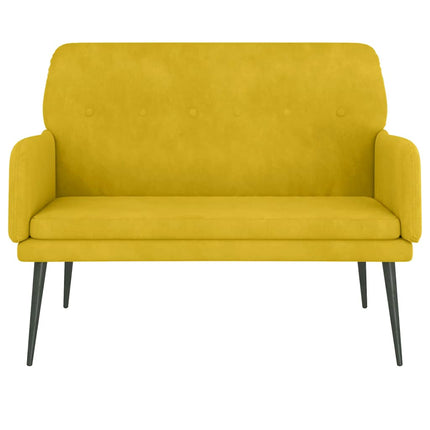 Bänk gul 108x79x79 cm sammet
