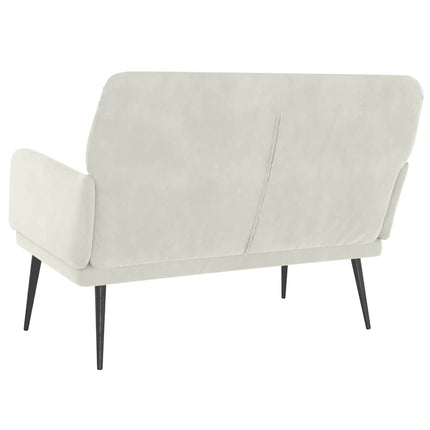 Bänk gräddvit 108x79x79 cm sammet