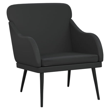 Fåtölj svart 63x76x80 cm konstläder