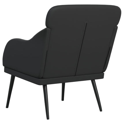 Fåtölj svart 63x76x80 cm konstläder