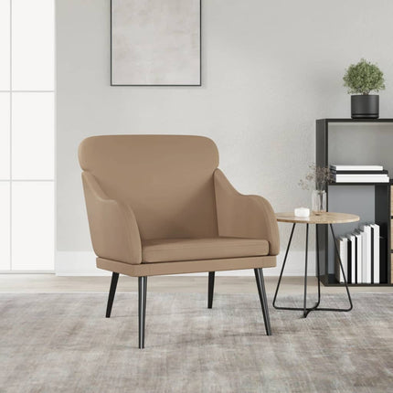 Fåtölj cappuccino 63x76x80 cm konstläder