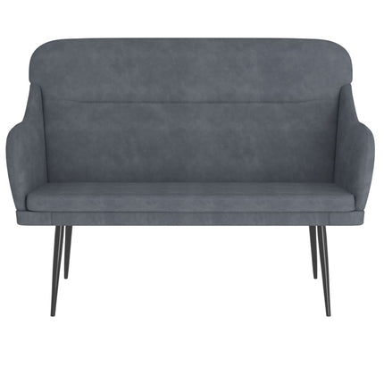 Bänk mörkgrå 110x76x80 cm sammet
