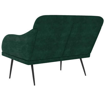 Bänk mörkgrön 110x76x80 cm sammet