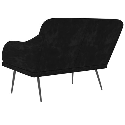 Bänk svart 110x76x80 cm sammet