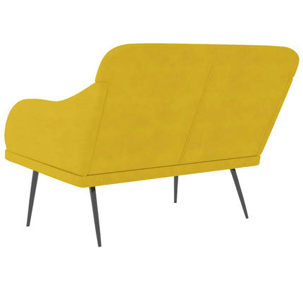 Bänk gul 110x76x80 cm sammet
