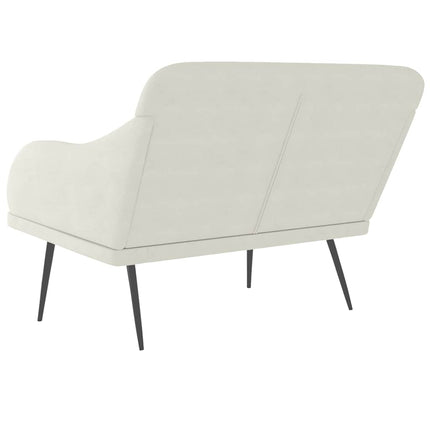 Bänk gräddvit 110x76x80 cm sammet