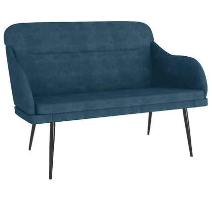 Bänk blå 110x76x80 cm sammet