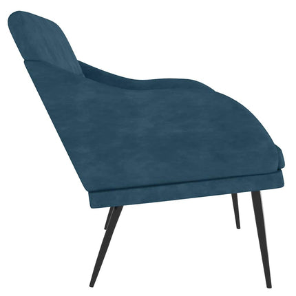 Bänk blå 110x76x80 cm sammet