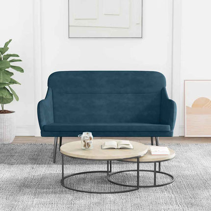 Bänk blå 110x76x80 cm sammet