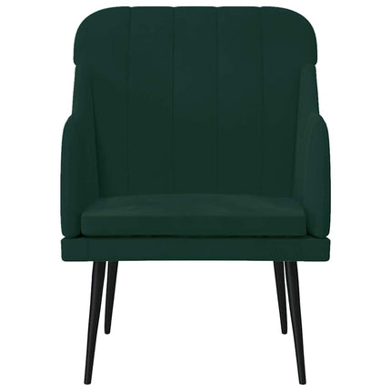 Fåtölj mörkgrön 63x76x80 cm sammet