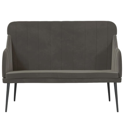 Bänk mörkgrå 110x76x80 cm sammet