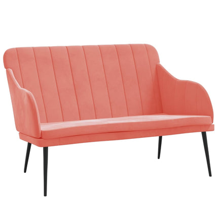Bänk rosa 110x76x80 cm sammet