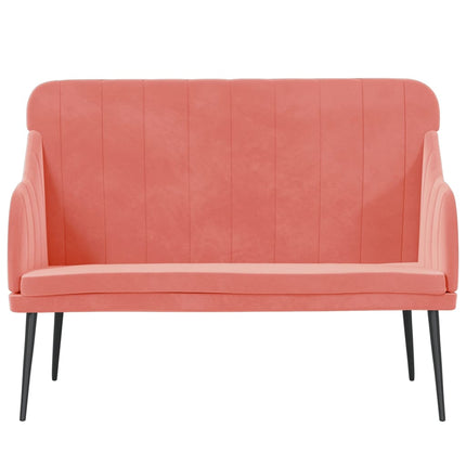 Bänk rosa 110x76x80 cm sammet