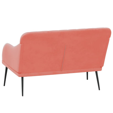 Bänk rosa 110x76x80 cm sammet