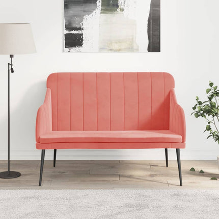 Bänk rosa 110x76x80 cm sammet