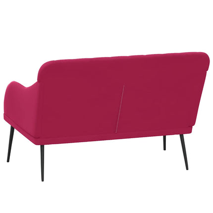 Bänk vinröd 110x76x80 cm sammet
