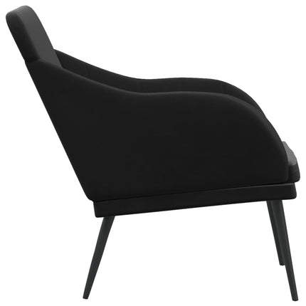 Bänk svart 110x76x80 cm sammet