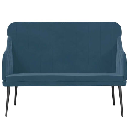 Bänk blå 110x76x80 cm sammet